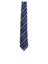 Brunello Cucinelli Regimental Striped Silk Tie In Blue