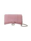 BALENCIAGA HOURGLASS WALLET ON CHAIN - LEATHER - POWDER PINK