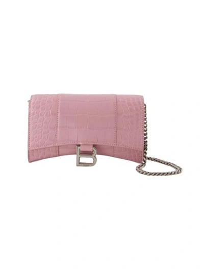 Balenciaga Hourglass Wallet-on-chain In Pink