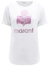 Isabel Marant Étoile Zewel Metallic Printed Linen-jersey T-shirt In White