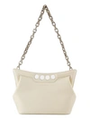 ALEXANDER MCQUEEN THE SMALL PEAK HOBO BAG - LEATHER - SOFT IVORY