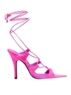 Attico Strap-detail Open-toe Sandals In Pink