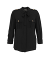 Elisabetta Franchi Black Shirt With Bow In Black