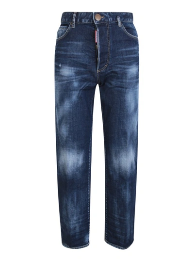 Dsquared2 Denim Straight Fit Jeans In Blue