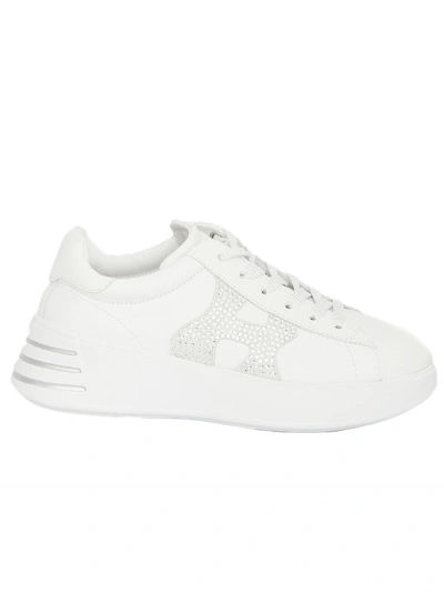 Hogan Rhinestone Low-top Sneakers In White