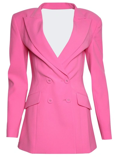 Monot Backless Blazer Jacket Mini Dress In Pink