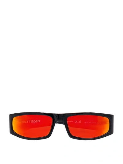 Courrèges Tech Sunset Sunglasses In Black