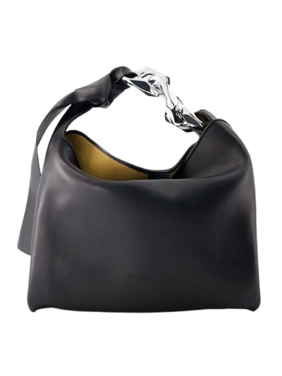 Jw Anderson Hobo Small Chain Bag - Leather - Black