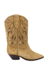 ISABEL MARANT SUEDE ANKLE BOOTS WITH EMBROIDERIES
