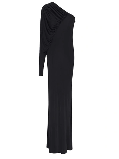Saint Laurent Sustainable Viscose Dress In Black