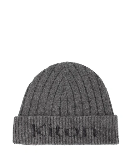 Kiton Grey Knitted Soft Cashmere Hat