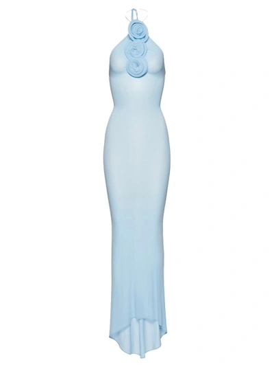 Magda Butrym Maxi Halter Dress In Blue