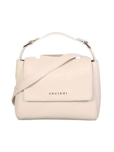 Orciani Sveva Soft Medium Shoulder Bag In Neutrals