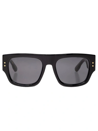 Gucci Logo Sunglasses In Black