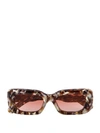 Chloé Acetate Rectangle Sunglasses In Brown