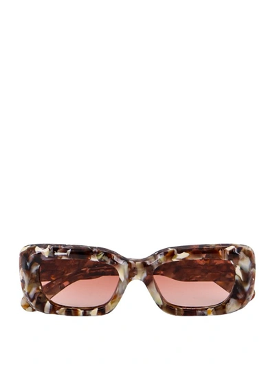 Chloé Acetate Rectangle Sunglasses In Havana