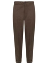 Alexander Mcqueen Smoking Pants In Grain De Poudre In Brown