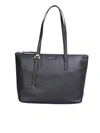 COCCINELLE BLACK LEATHER TOTE BAG