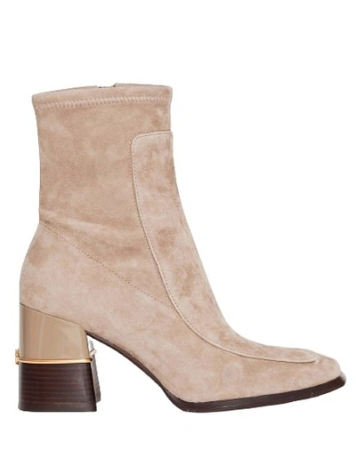 Tory Burch Turtledove Suede Ankle Boots In Neutrals