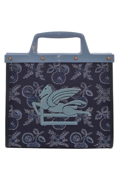 ETRO BLUE LOGO TOTE