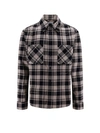 OFF-WHITE OFF-WHITE COTTON SHIRT WITH CHECK MOTIF