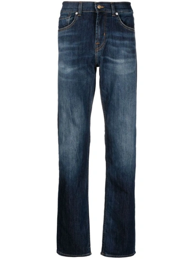 7 For All Mankind Blue Denim Jeans