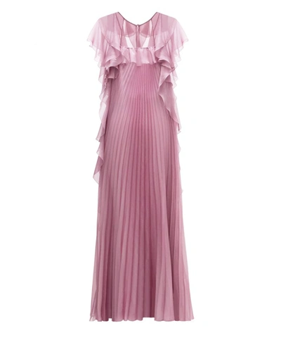 Gemy Maalouf Squared Neckline Blush Dress - Long Dresses In Pink