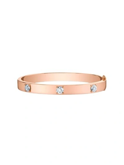 Anita Ko Oval Bracelet With Three Round Diamonds In Gold
