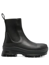 Stella Mccartney Trace Faux-leather Ankle Boots In Black