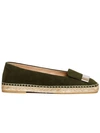 SERGIO ROSSI MILITARY GREEN ESPADRILLES