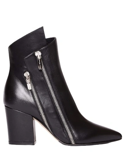 Sergio Rossi Ankle Boot With High Heel In Black Leather