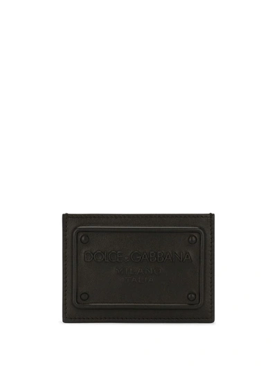 Dolce & Gabbana Black Logo Embossed Card Holder