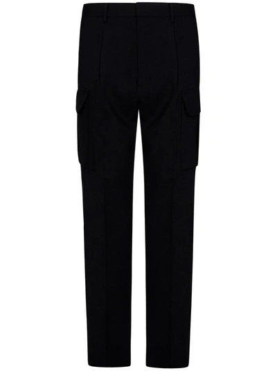 Dsquared2 D2 One Pleat Aviator Trousers In Black