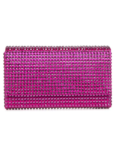 Amina Muaddi Fuchsia Clutch Bag In Multicolour