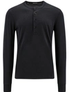 TOM FORD EMBROIDERED MONOGRAM COTTON BLEND T-SHIRT
