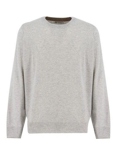 Brunello Cucinelli Cashmere Light Grey Sweater