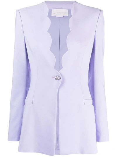 Genny Scallopped Jacket In Violet