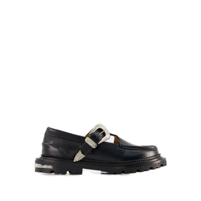 Toga Flats - Leather - Black