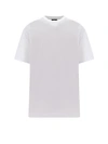 44 Label Group White T-shirt With Contrasting Logo On The Back In White,black