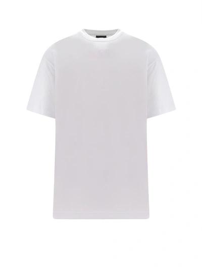 44 Label Group White T-shirt With Contrasting Logo On The Back In White,black