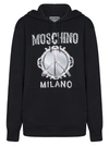 Moschino Woman Sweatshirt Black Size 10 Organic Cotton