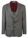Brunello Cucinelli Man Blazer Grey Size 46 Virgin Wool In Animal Print
