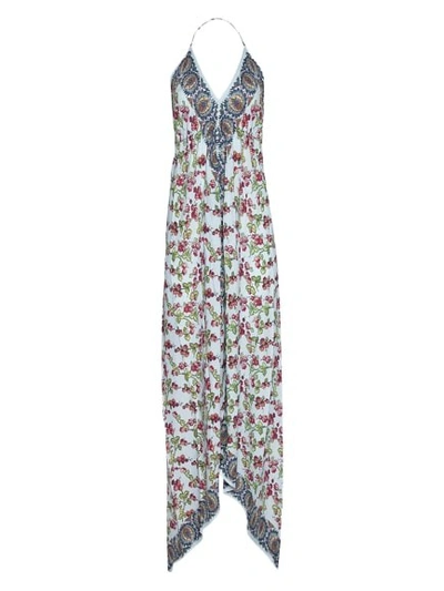 Etro All-over Floral Print Abito Dress In Blue