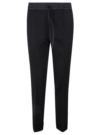 P.a.r.o.s.h Black Virgin Wool-blend Cropped Tailored Trousers