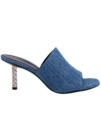 Givenchy Denim Mule In Blue