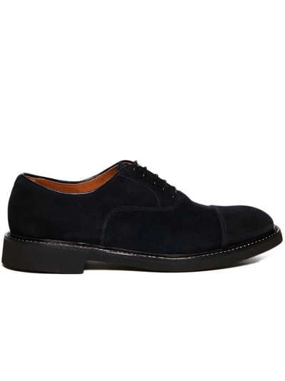 Doucal's Classic Blue Suede Lace Up