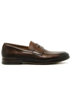 DOUCAL'S BROWN LEATHER MOCCASINS