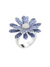 Mio Harutaka Blue Sapphire Daisy Ring In Not Applicable