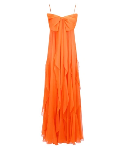 Gemy Maalouf Flared Long Dress - Long Dresses In Orange