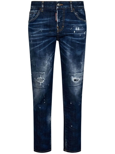 Dsquared2 Blue Cropped Jeans